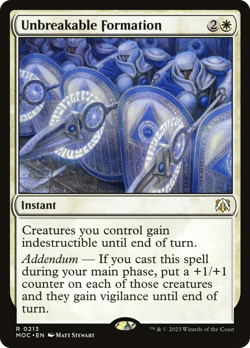 MTG Unbreakable Formation MOC #213 Rare - Image 1