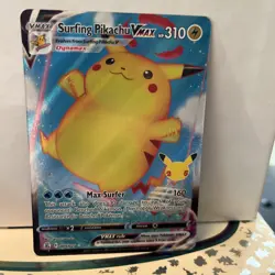 SURFING PIKACHU VMAX 009/025 Holo VMAX Rare CELEBRATIONS Pokemon Near Mint - Image 1