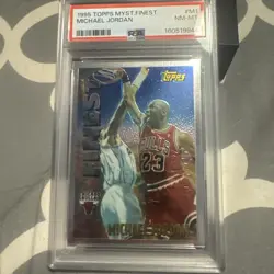 MICHAEL JORDAN 1995 TOPPS BASKETBALL MYSTERY FINEST #M1 NM-MT PSA 8 - Image 1