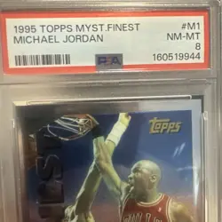 MICHAEL JORDAN 1995 TOPPS BASKETBALL MYSTERY FINEST #M1 NM-MT PSA 8 - Image 2