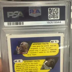 MICHAEL JORDAN 1995 TOPPS BASKETBALL MYSTERY FINEST #M1 NM-MT PSA 8 - Image 5