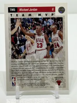MICHAEL JORDAN 1992-93 UPPER DECK ITEAM MVP #TM5 LEGEND SHIPS SAME DAY - Image 5