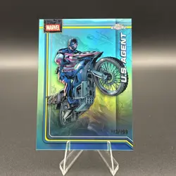 U.S. Agent 2026 Topps Chrome Marvel Comics Aqua Refractor /199 - Image 1