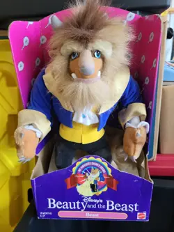 1992 Disney Beauty and the Beast 12” Beast Plush in Original Box Soft Stuffed - Image 1