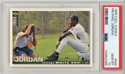1995 -MICHAEL JORDAN- PSA 10 UD Collector's Choice Baseball Card #500 - NBA GOAT - Image 1