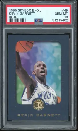 1995 Skybox E-XL #49 Kevin Garnett Rookie Blue PSA 10 - Image 1