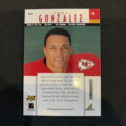 Tony Gonzalez RC 1997 Pinnacle Trophy Collection Rookie #P66 HOF Chiefs - Image 2