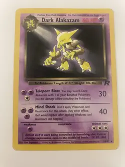Pokemon TCG Dark Alakazam 18/82 Team Rocket Non-Holo Rare WOTC Vintage Card - Image 1