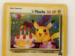 Pokemon TCG Pikachu Birthday Holo Black Star Promo Card #24 LP - Image 2