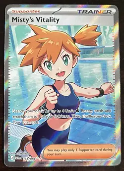POKEMON TCG Pitch Black MISTY’S VITALITY Full Art Trainer Card 111/084 English - Image 1