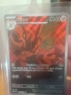 Scizor Pokemon TCG Sv03: Obsidian Flames Holo Illustration Rare Card 205/197 - Image 1