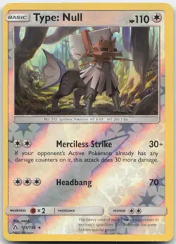 Type: Null 115/156 Reverse Holo SM - Ultra Prism Pokemon Card NM - Image 1
