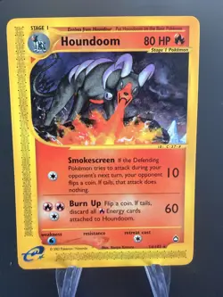 Houndoom 14/147 Aquapolis Set Non-Holo Rare Vintage Pokemon Card e-Reader NM - Image 1