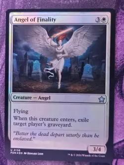 Angel of Finality 136 Uncommon Foundations Magic: The Gathering Foil Near Mint - Image 1
