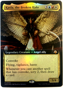 MTG Kasla, the Broken Halo EXTENDED FOIL Commander March of the Machine 92 NM - Image 1