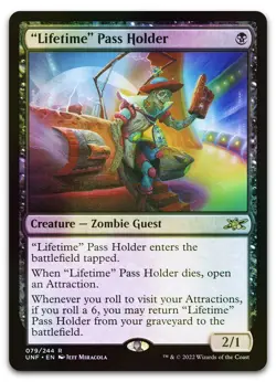 "Lifetime" Pass Holder #79 (Foil) (NM) Unfinity UNF Magic MTG - Image 1