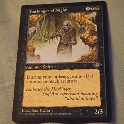 Wizards of the Coast MTG Harbinger of Night 1996 Mirage Rare Black Regular - Image 1