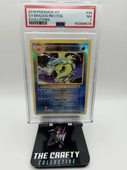2016 Pokemon XY Evolutions - #34 Gyarados [Reverse Foil] Holo - PSA 7 - Image 1