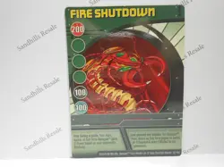 Bakugan Card - Fire Shutdown - Green Ability Card - BA333 - 42/48d - 2008 - Image 1