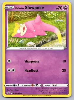 Galarian Slowpoke 054/198 Chilling Reign Pokemon LP - Image 1