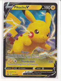 Pokemon TCG - 2021 Pikachu V SWSH061 Black Star Promo - NM - Image 1