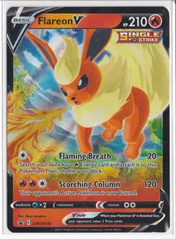 Pokemon TCG - 2021 Flareon V SWSH149 Black Star Promo - NM - Image 1