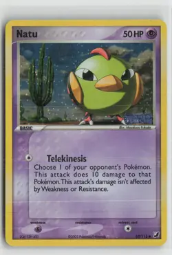 Natu 63/115 Reverse Holo Stamp Unseen Forces Pokemon NM - Image 1