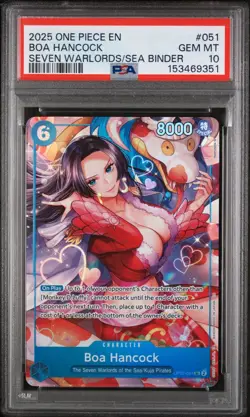 🔥PSA 10🔥 One Piece CCG Boa Hancock Seven Warlords/Sea OP07-051 - Image 1