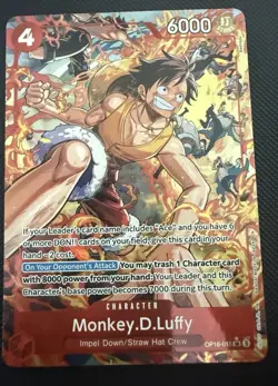 One Piece Monkey.D.Luffy Alt Art OP16-015 The Time of Battle - NM or better - Image 1