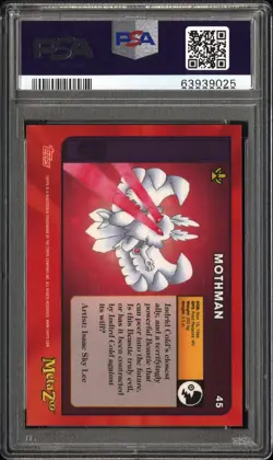 2021 Topps Metazoo Cryptid Nation Series 0 Mothman Aura Holo Foil PSA 10 Pop 31 - Image 5