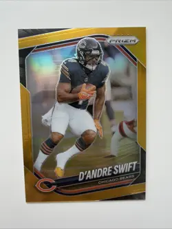 2025 PANINI PRIZM 236 D'ANDRE SWIFT GOLD SHIMMER /10 - Image 1