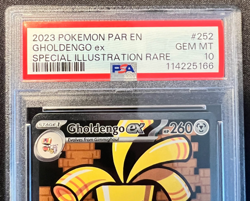 POKEMON 2024 SV Paradox Rift English Gholdengo ex 252/182 SIR PSA 10 GEM MINT - Image 2