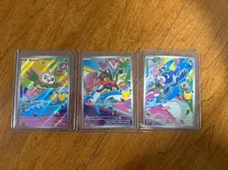 Pokemon First Partner Illustration Series 1 Alolan Alola Starters Promo Set - Image 1