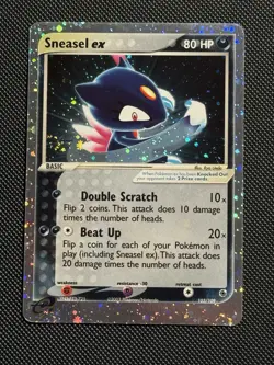 Pokemon Card Sneasel ex EX Ruby & Sapphire Holo Ultra Rare 103/109 2003 SWIRL 🌀 - Image 1