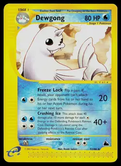 Pokemon Card - Dewgong Skyridge 7/144 Rare - Image 1