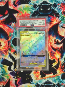 Pokemon Moltres Zapdos Articuno GX Rainbow Full Art #69 Holo PSA 10 Graded Card - Image 1
