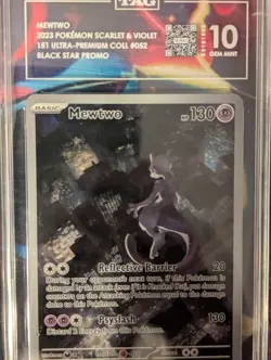 Pokemon Mewtwo #52 TAG Gem 10 Black Star Promo Ultra Premium 151 Graded Card - Image 3