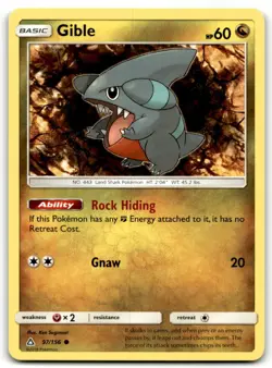 2018 Sun & Moon - Ultra Prism Pokemon TCG Card #97 Gible - Image 1