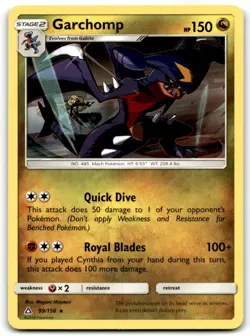 2018 Sun & Moon - Ultra Prism Pokemon TCG Card #99 Garchomp - Image 1