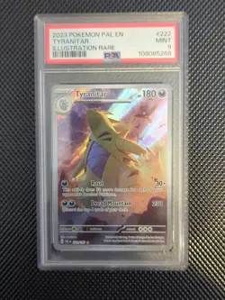 Pokemon Tyranitar #222 Full Art Illustration Holo PSA 9 Graded Card - Image 1