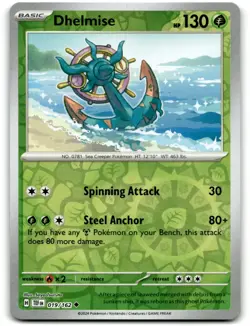 Pokemon Trading Card TCG Dhelmise #19 Reverse Holo - Image 1