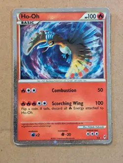 Pokemon Card Ho-Oh SL05 Call of Legends Holo Played Damage - Image 1