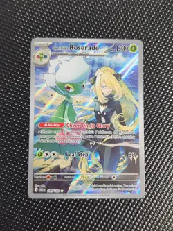 Pokemon Card Cynthia's Roserade Full Art 184/182 Holo Destoned Rival - Image 1