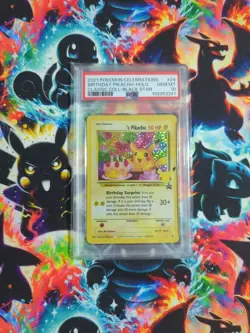 Pokemon Birthday Pikachu Holo #24 Celebrations Black Star PSA 10 Graded Card - Image 1