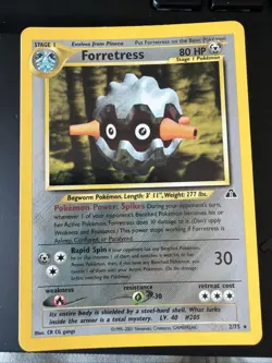 Pokemon TCG Forretress Holo Rare Card Neo Discovery Series 2/75 - Image 1