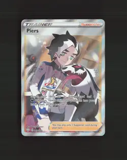 Piers 069/072 Shining Fates Full Art Ultra Rare Holo Pokemon Card NM - Image 1