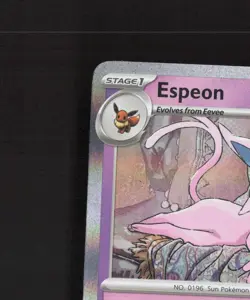 Espeon 033/131 Prismatic Evolutions Holo Rare Pokemon Card NM - Image 3