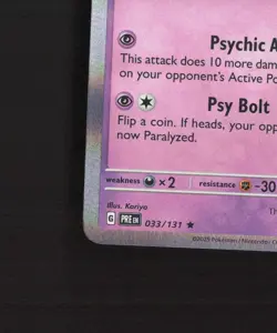 Espeon 033/131 Prismatic Evolutions Holo Rare Pokemon Card NM - Image 5