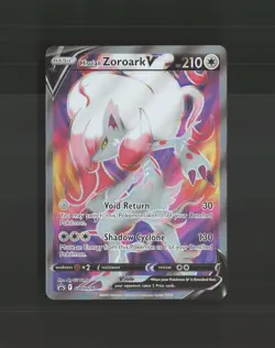 Hisuian Zoroark V SWSH297 Full Art Black Star Promo Holo Pokemon Card NM - Image 1