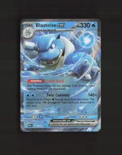 Blastoise ex 009/165 Scarlet & Violet 151 Ultra Rare Holo Pokemon Card NM - Image 1
